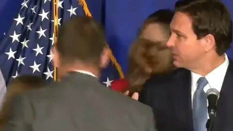 Ron DeSantis Interrupted During Speech As Protesters Rush Stage