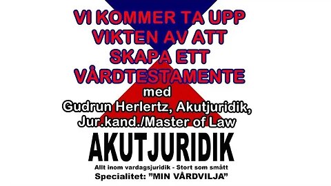 Vi kommer tala om vikten av att skapa ett vårdtestamente 🥰