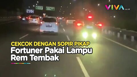 KACAU! Fortuner Pakai LED Tembak Bikin Rawan Kecelakaan