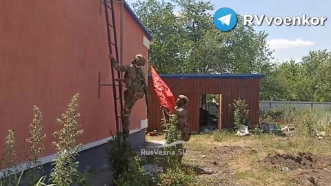 The Victory Banner is raised over Volcheyarovka