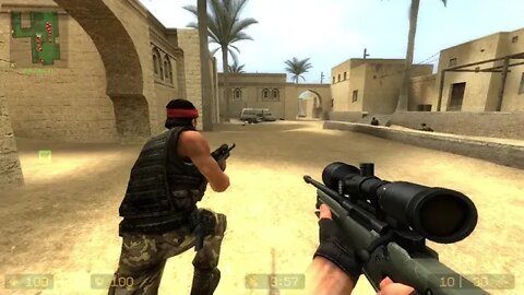 Counter Strike Source Dust 1 Bots #21 Just Only Sniper Rifles