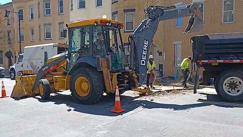 a little construction on Washington Street