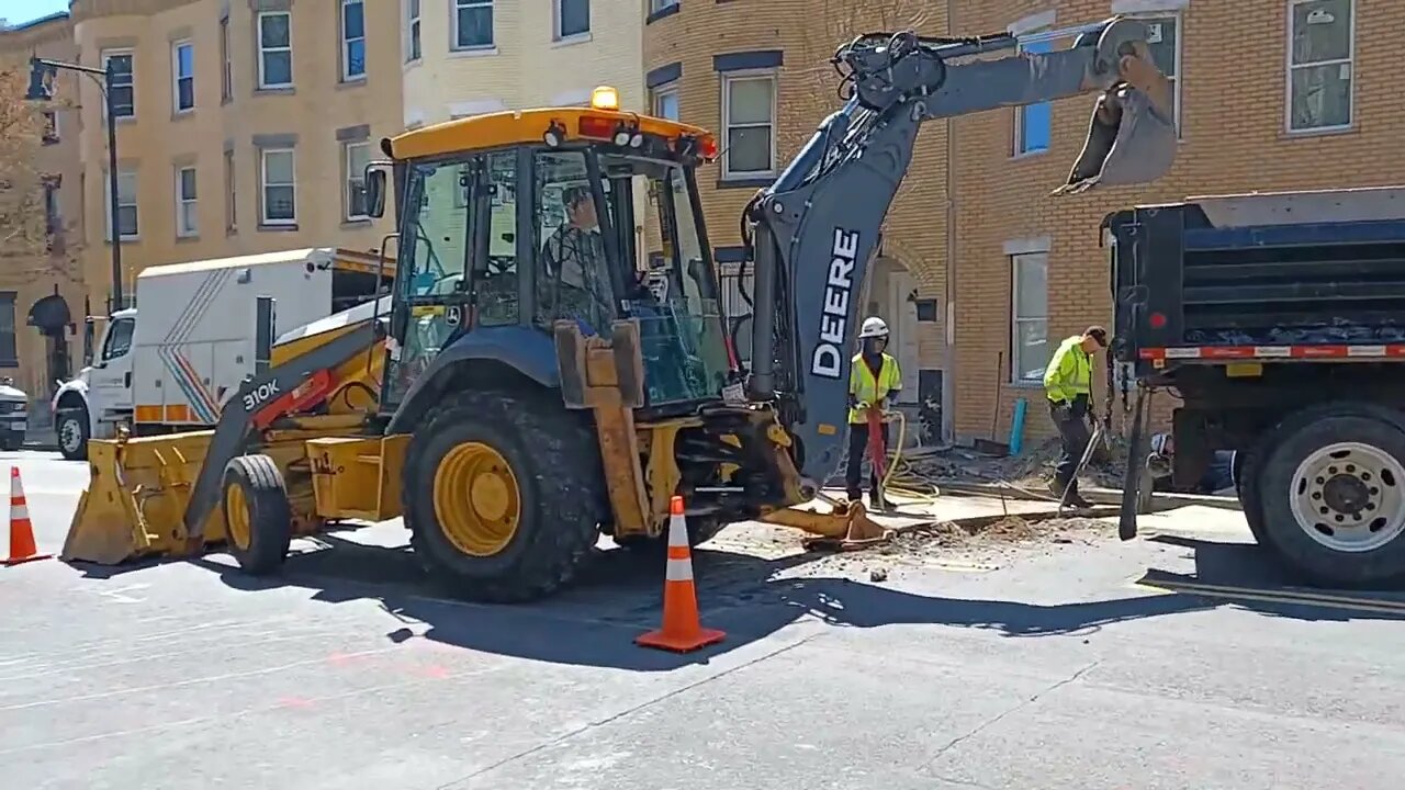 a little construction on Washington Street