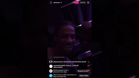 Ja Morant On Live Throwing Up Gang Sign And Show 🔫 While Bopping NBA YoungBoy (04-03-23)