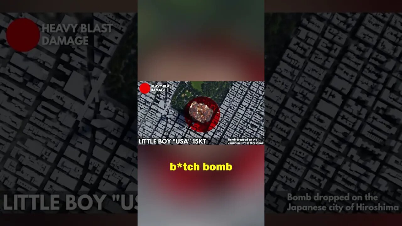 Hiroshima Nuclear Bomb Compared to Today's Nukes #Shorts