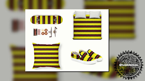 DUVET. COLORS YELLOW RED BLACK. SAMER BRASIL (THREADLESS)