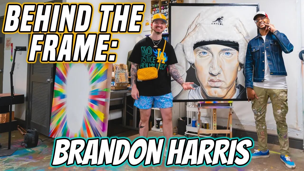 BEHIND THE FRAME: BRANDON HARRIS *PICKING UP MY CUSTOM EMINEM ART PIECE*