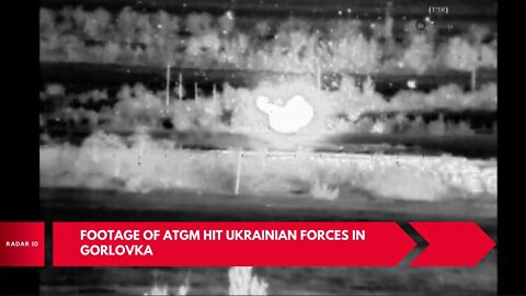 Footage of ATGM hit Ukrainian forces in Gorlovka, Donetsk