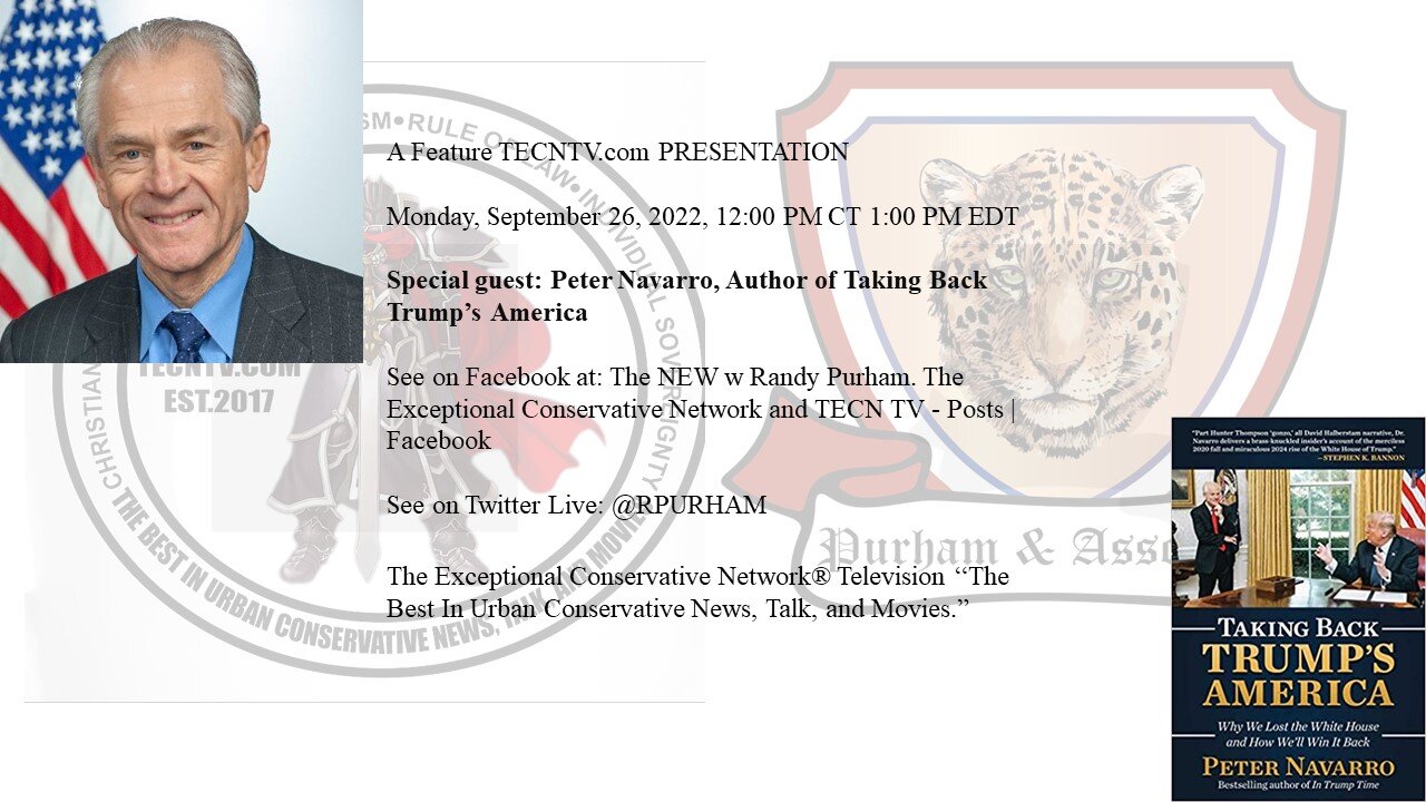 Special guest: Peter Navarro, Author of Taking Back Trump's America