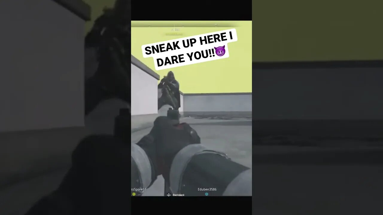 SNEAK UP HERE I DARE YOU!!😈 Subscribe for more #resurgence #warzone2 #codclips #youtubeshorts
