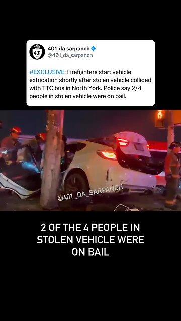 Vehicle Extrication By Firefighters in Toronto