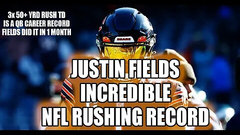 Fields sets INSANE NFL Rushing QB Record