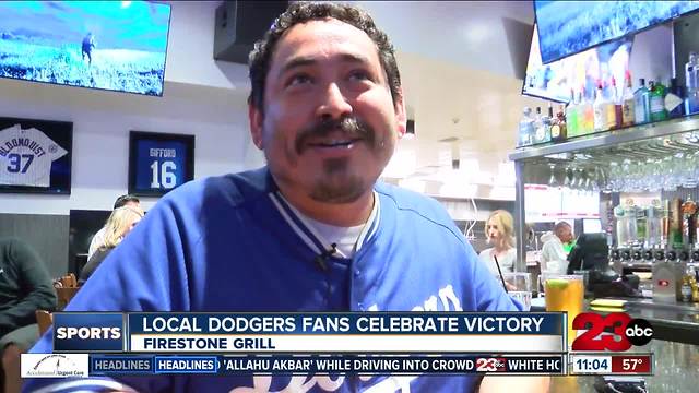 Dodger Fans Celebrate Game 6 Victory