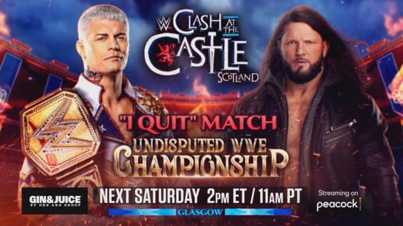 AJ Styles vs Cody Rhodes highlights - WWE Clash At The Castle: Scotland