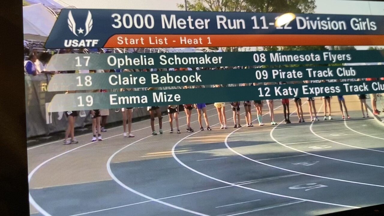 3000m race at the 2022 Junior Olympics