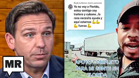 Latino Truckers Boycott Florida To Protest DeSantis's Discriminative Immigration Law