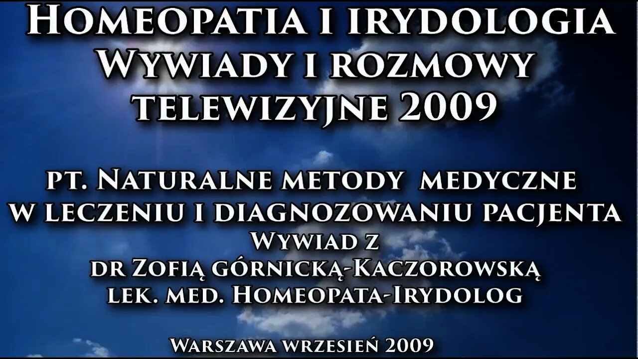 ALTERNATYWNE SPOSOBY LECZENIA DIAGNOZY-DODATKOWA METODA MEDYCZNA,DIAGNOZOWANIE CHORÓB 2009 ©TV IMAGO