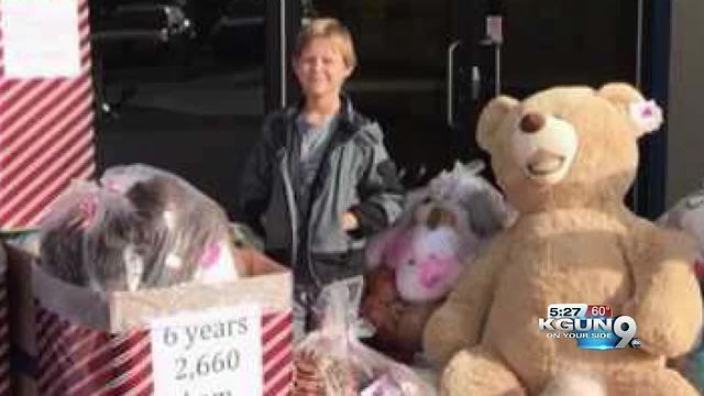 Local boy donates teddy bears to hospitals for the holidays