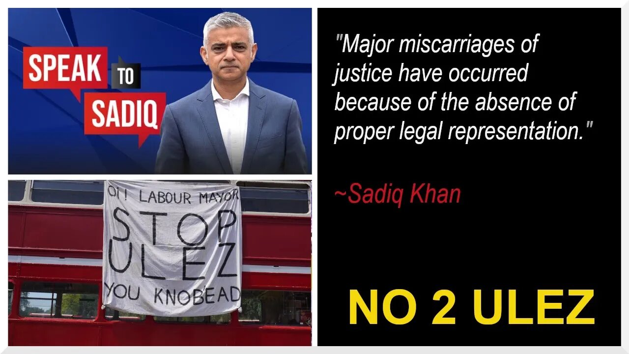 Message to Sadiq Khan on ULEZ