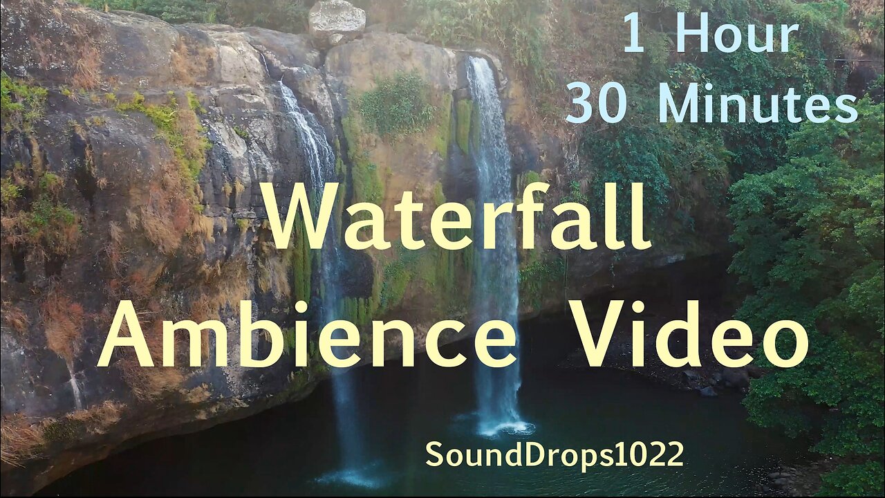 Tranquil Waterfall Meditation | 1 Hour 30 Minutes of Calming Nature Sounds