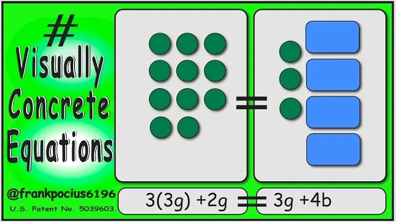 VISUAL EQUATION _ 11g = 3g +4b _ SOLVING BASIC EQUATIONS _ SOLVING BASIC WORD PROBLEMS