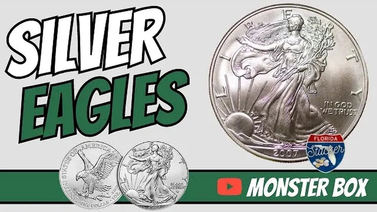 Stacking American Silver Eagle Coins. A Monster Box Journey.