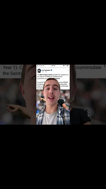 Saints Give Derek Carr 4 Year, $150 million contract; Vikings Cut Eric Kendricks #shorts #nfl #news