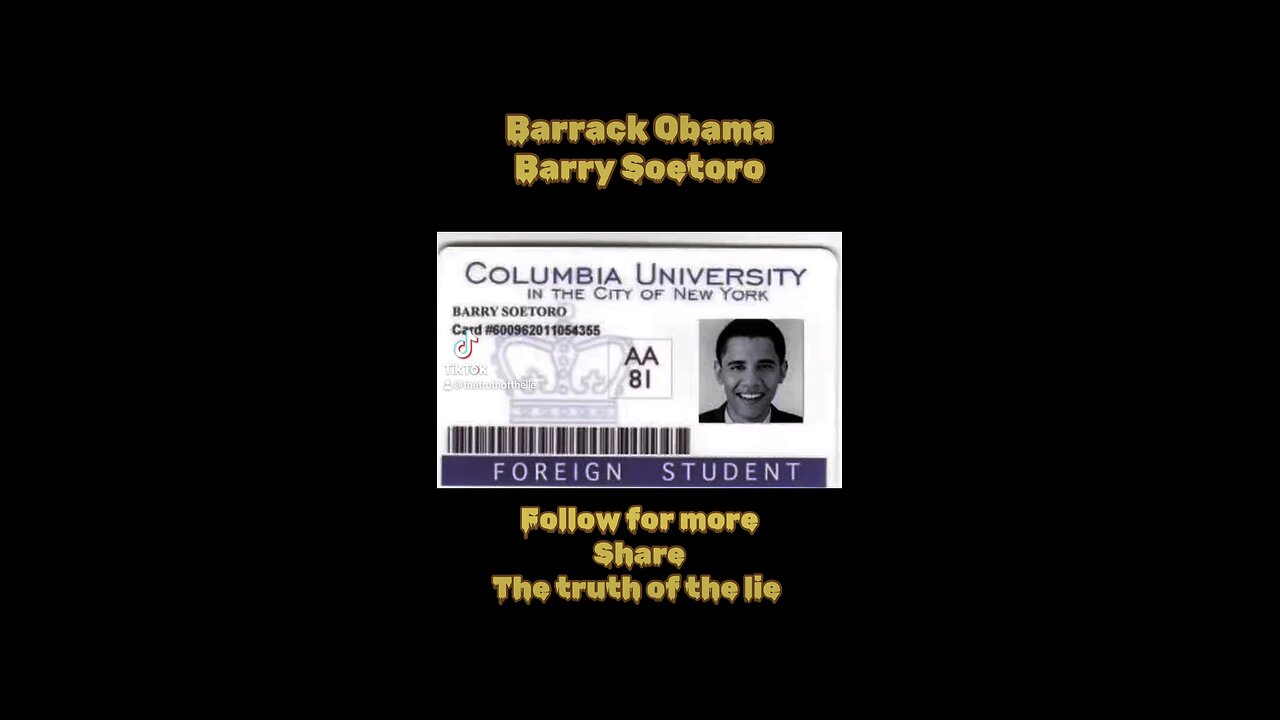 Barack Obama real name is Barry