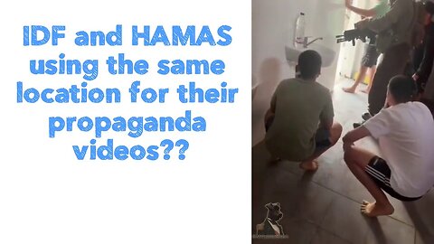 IDF and HAMAS using the same location for their propaganda videos???