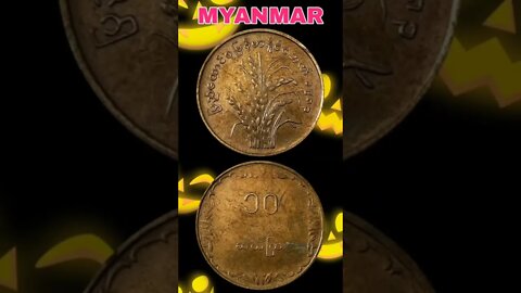 Myanmar 10 Pyas 1983.#shorts #coinnotesz