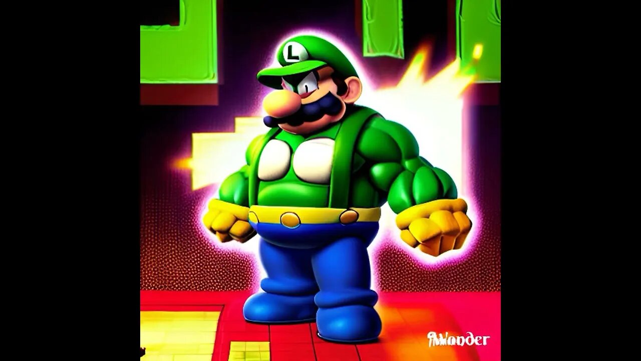 Luigi fused with hulk #hulk #luigi #wonderapp