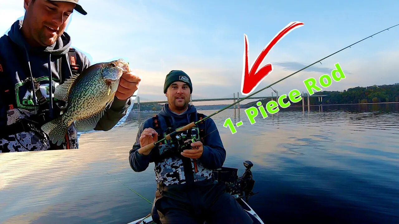 Locating late Fall Crappie (NEW One Piece Crappie Fishing Rod)