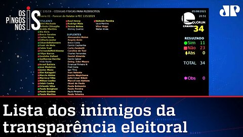Confira quais deputados ficaram contra o voto auditável na eleição