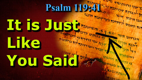 Your promise: Exegeting Psalm 119:41