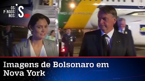 Bolsonaro desembarca em Nova York para discurso na ONU; veja imagens