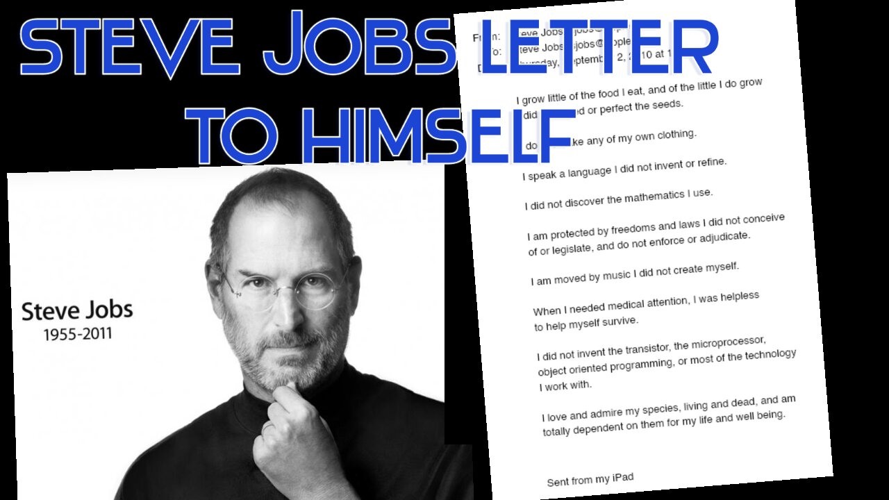 Steve Jobs wrote an Email to himself in his last days. This is What it Said❤️