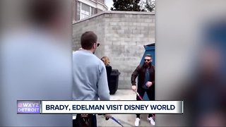 Tom Brady, Julian Edelman play with light sabers in visit to Disney World