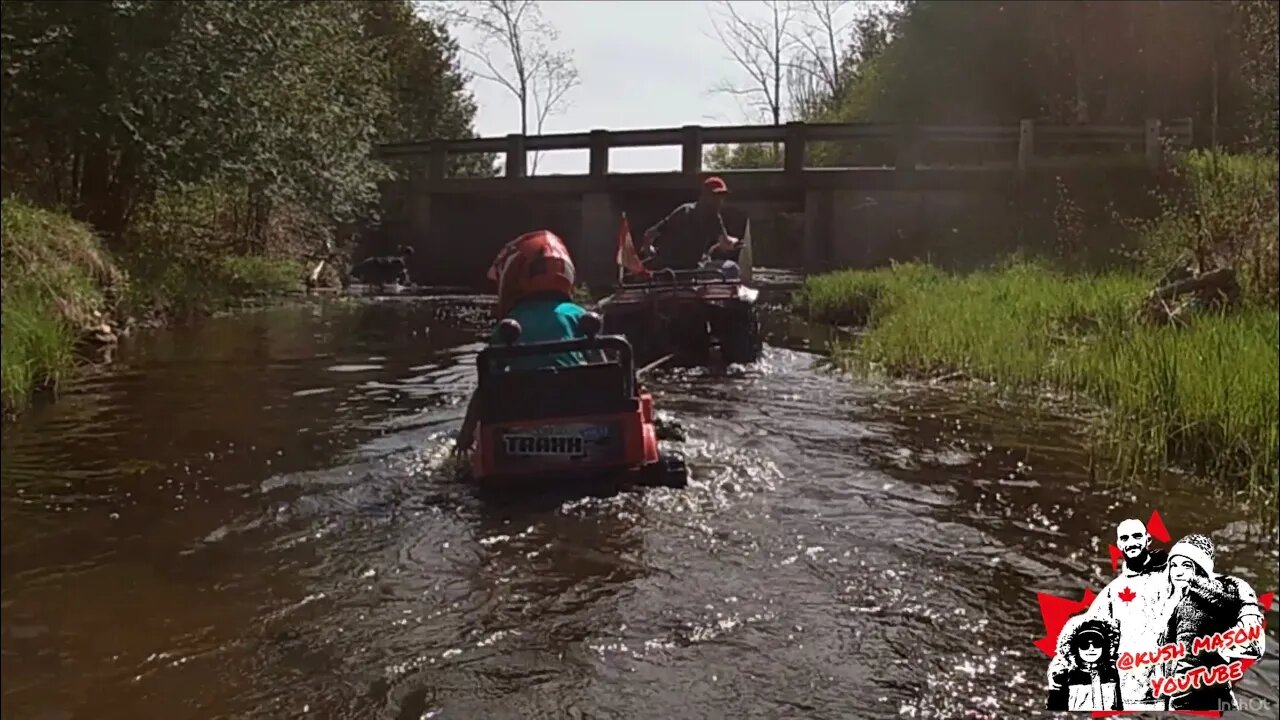 #trikelife power wheels Jeep adventures through bush mud and the creek