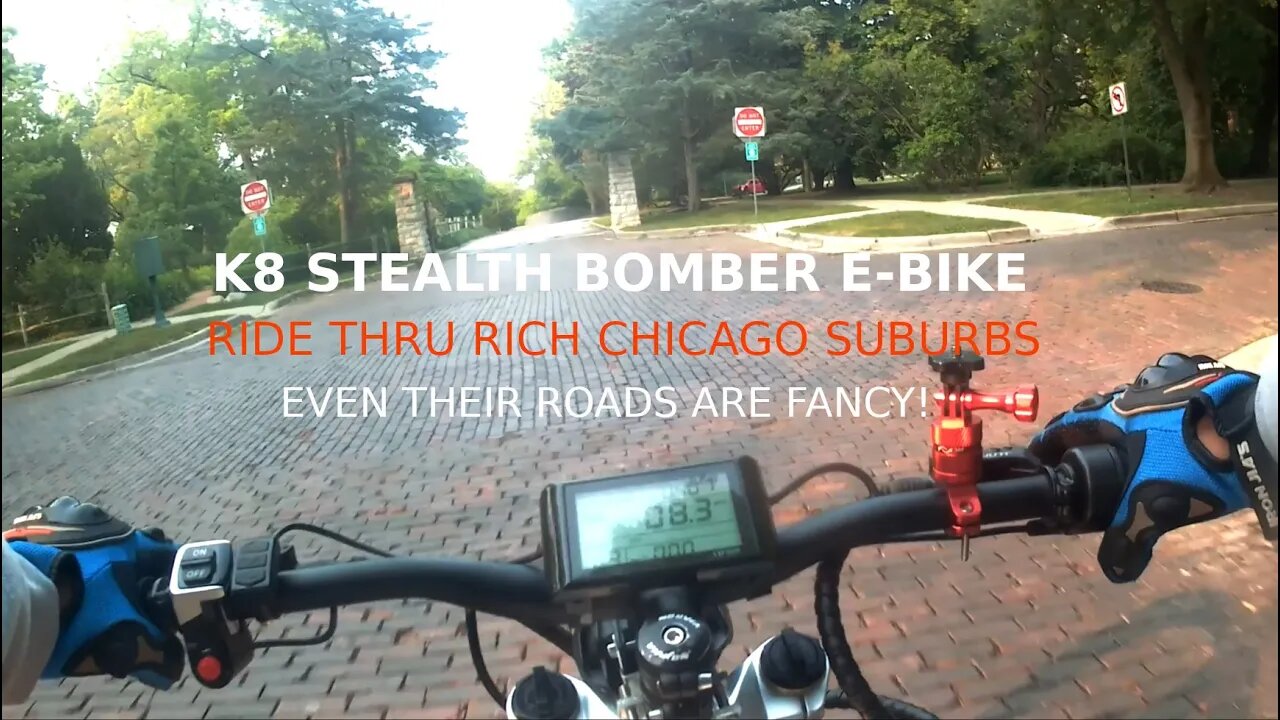 K8 STEALTH BOMBER ENDURO E-BIKE : CHILL RIDE ALONG IN MORE AFFLUENT SUBURBS OF CHICAGO (DRAGONTOUCH)