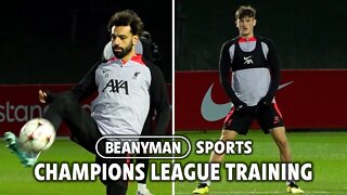 Liverpool train ahead of their Champions League match against Napoli