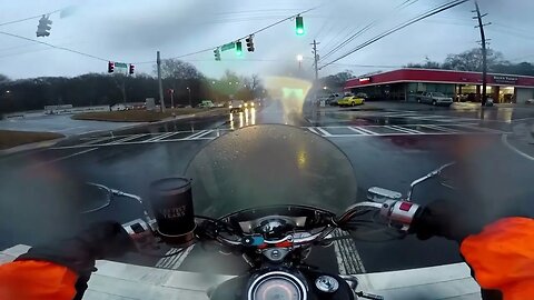 Cold & Rainy Day on a Motorcycle