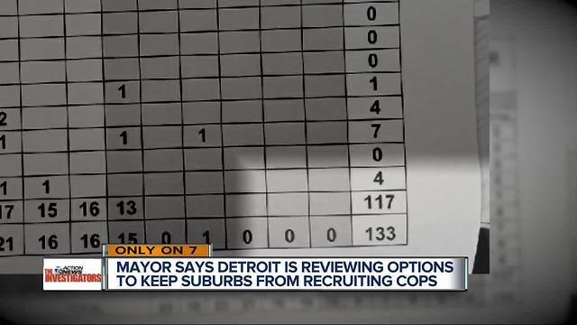 Mayor says Detroit is reviewing options to keep suburbs from recruiting police offices