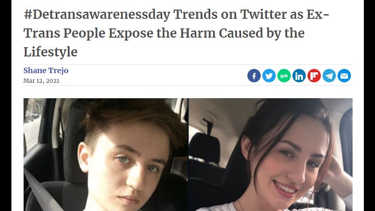 #DetransAwarenessDay Trends On Twitter As Ex-Trans People Expose The Harm Caused By The Lifestyle