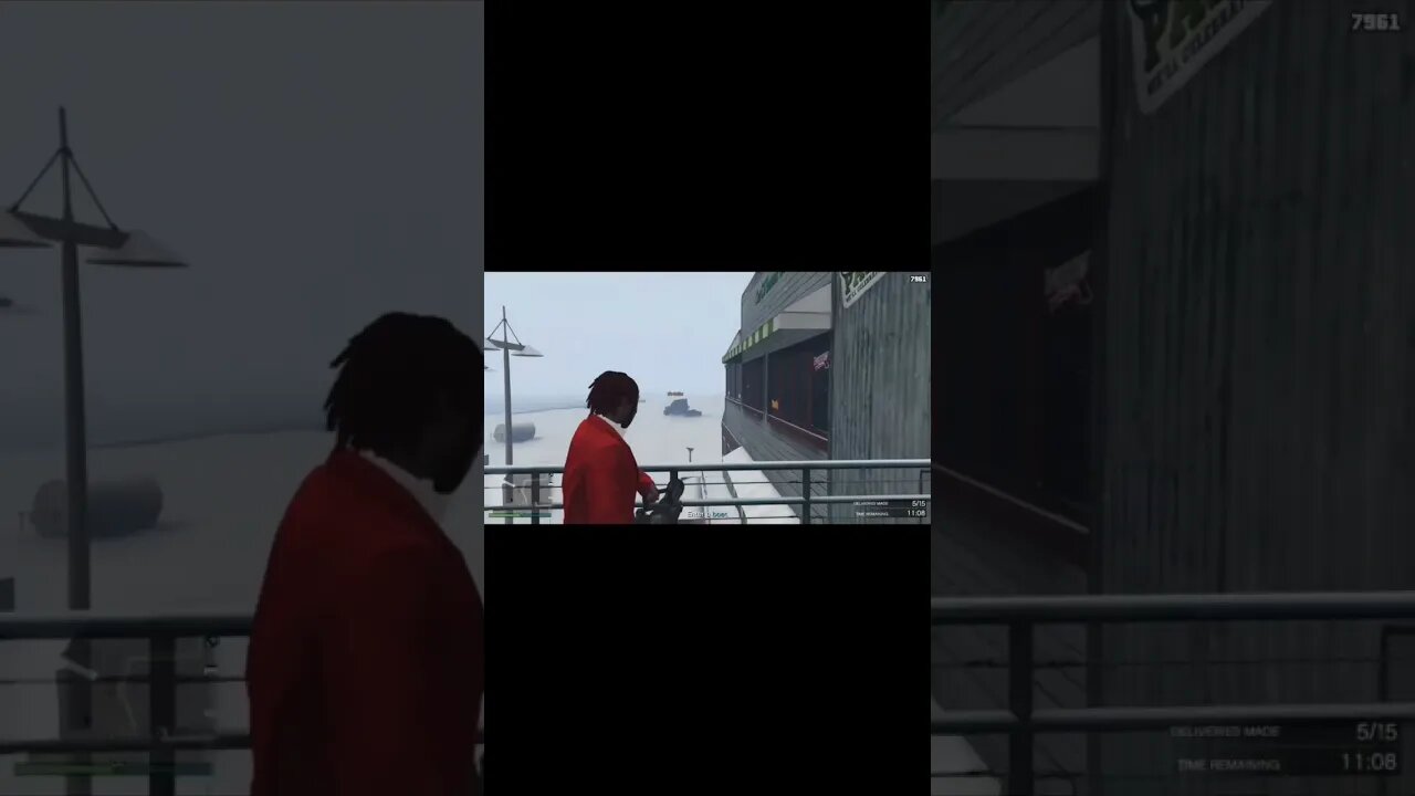 A 18 wheeler came out of no where 😂 #shorts #gtaonline