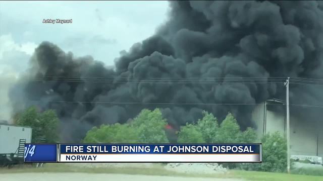 Fire still burning at Johns Disposal facility in Racine County