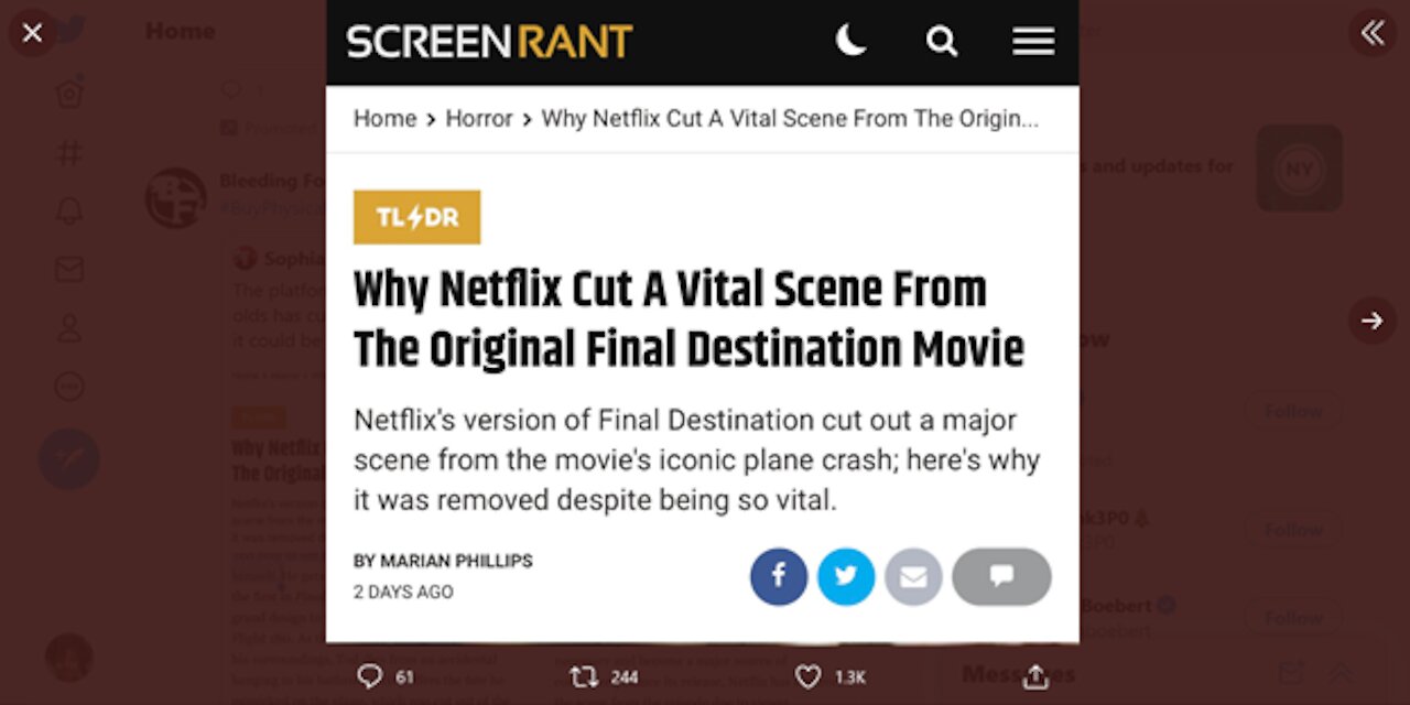 The Senseless Censorship of Final Destintation by Warner Bros & Netflix