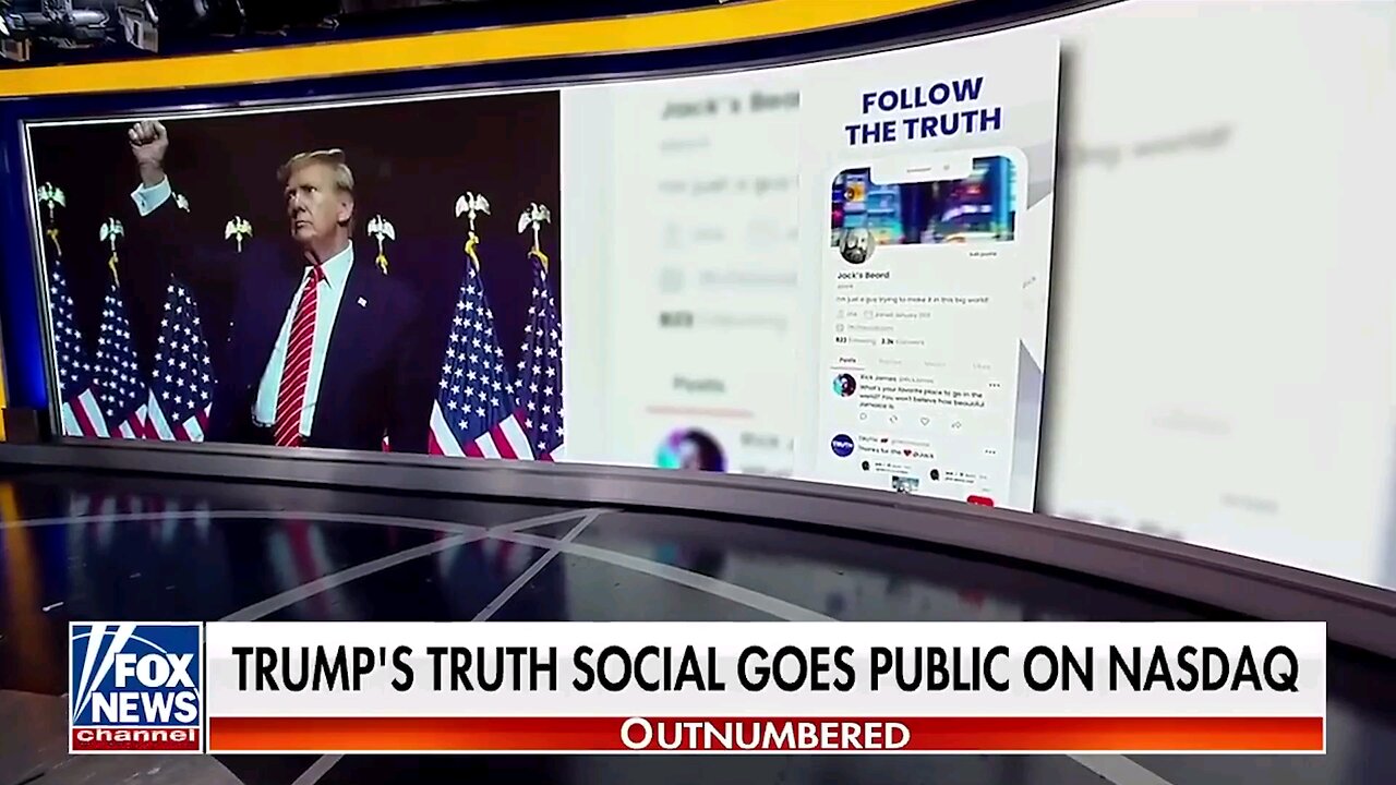 TRUMP'S TRUTH SOCIAL GOES PUBLIC ON NASDAQ.