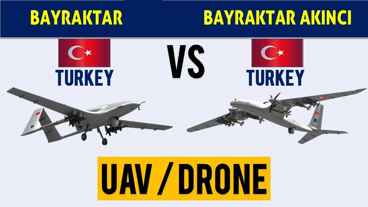 Bayraktar TB2 vs Bayraktar Akinci Drone comparison | Turkey Origin Avcı/Saldırı Uçağı|Fighter/Attack