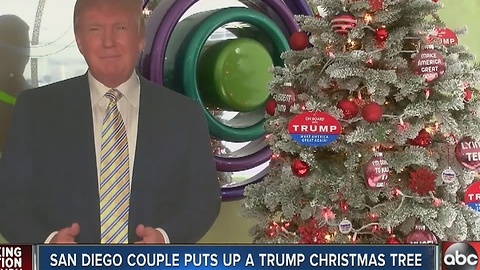 San Diego couple puts up a Trump-themed Christmas Tree