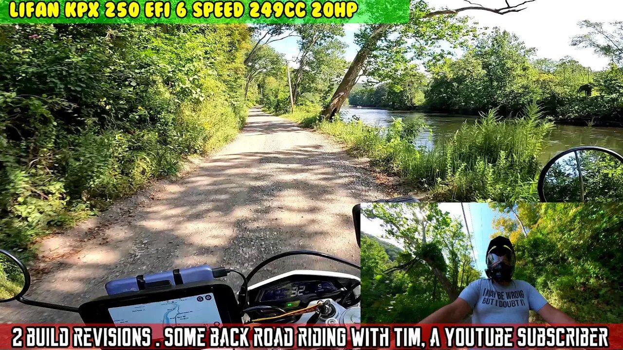 (E2) Lifan KPX 250 revisions: brake hose and extra seal. Ride with Tim, a subscriber on back roads